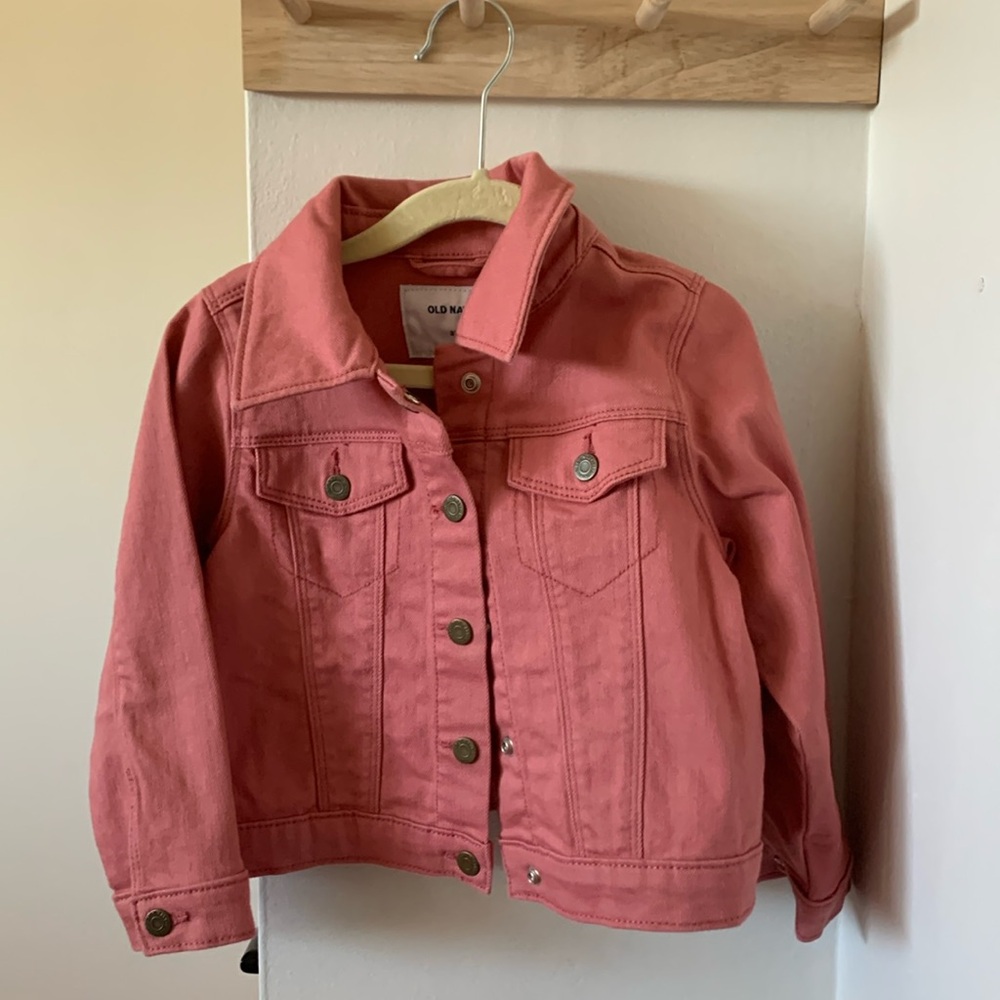 New Old Navy Pink Denim Jacket Size 3T